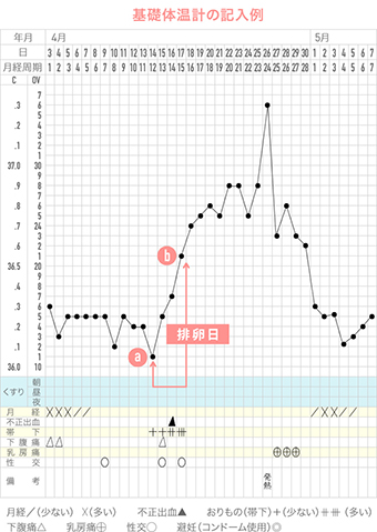 妊娠時 基礎体温グラフ